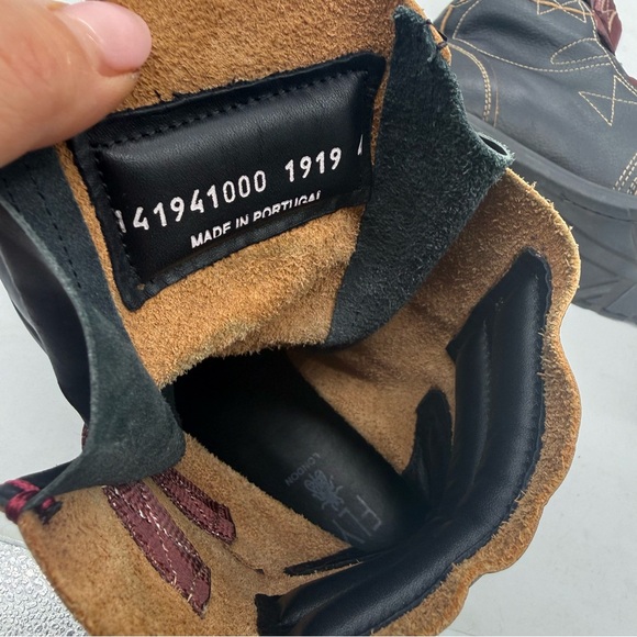 Fly London Stif Military Combat Boots Size 41 Black leather Padded Rustic Goth - Picture 12 of 14